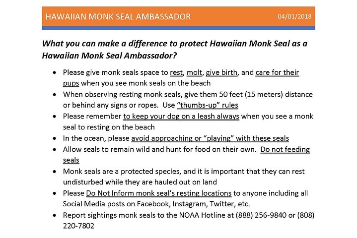 Virtual Hawaiian Monk Seal Class By Zoom - thumb 1